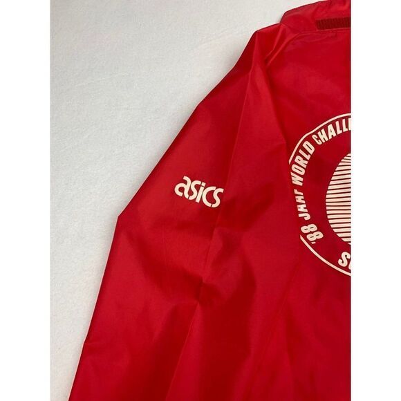 Vintage 80s China Jacket Asics Jaaf World Challenge Road Relay Hood 1988 - Picture 5 of 10